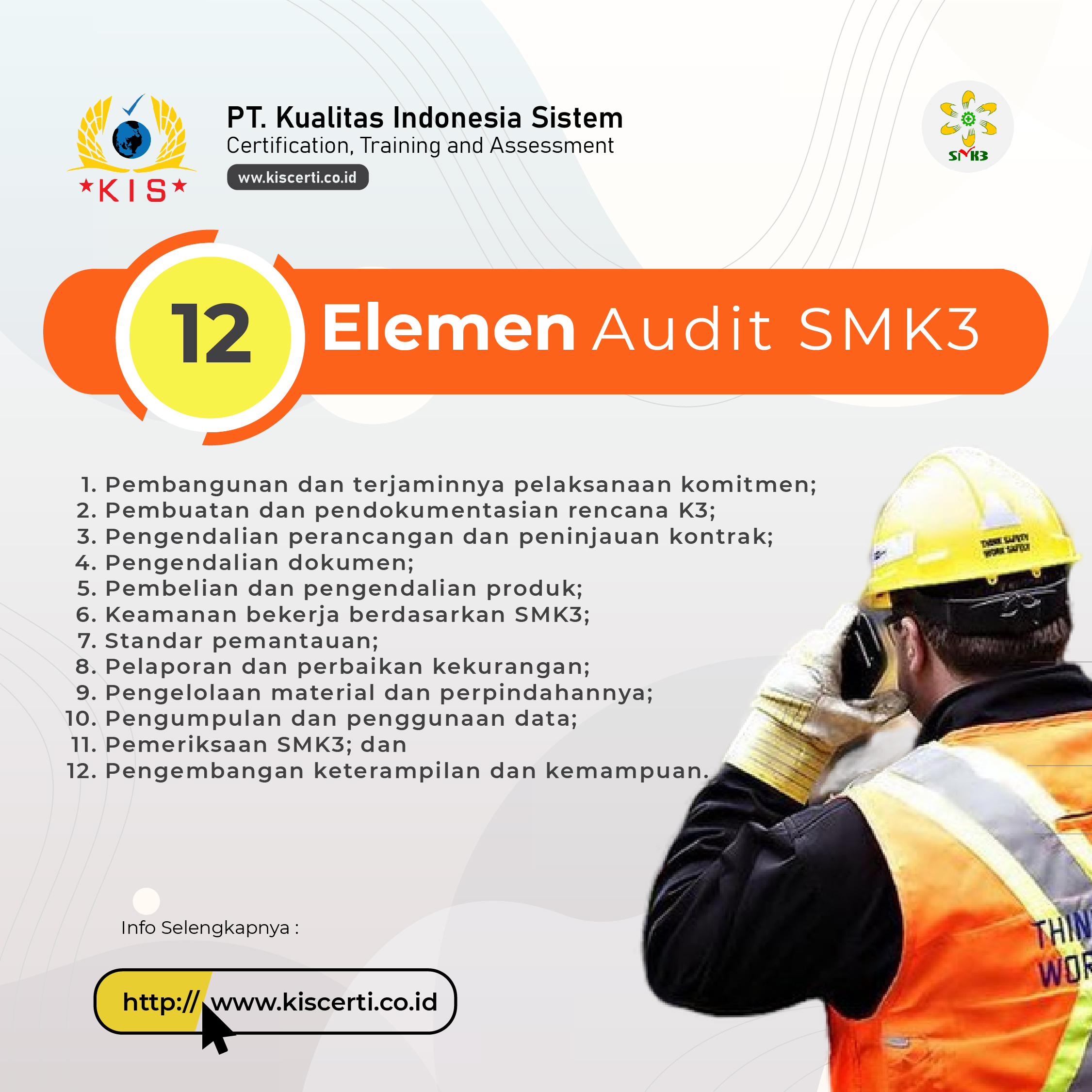 12 Elemen Kriteria Audit SMK3